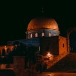 beautiful view of Masjid Aqsa on Shab e Meraj, the night of Al Isra wal Miraj