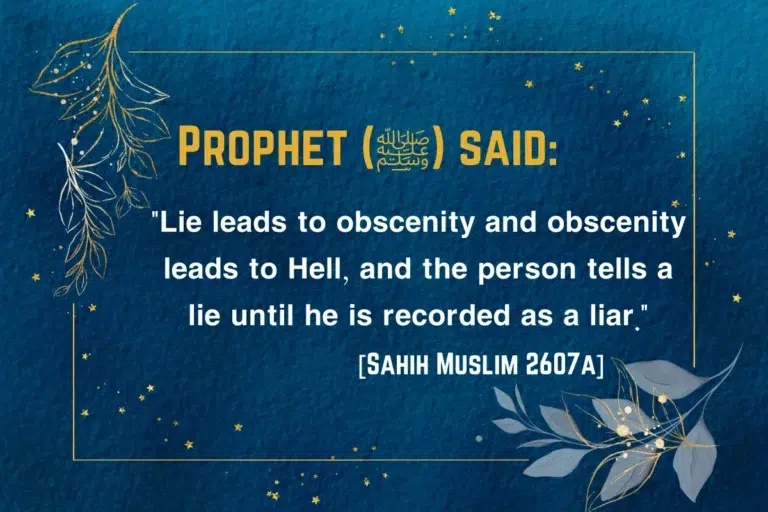 Hadith about lying in Islam