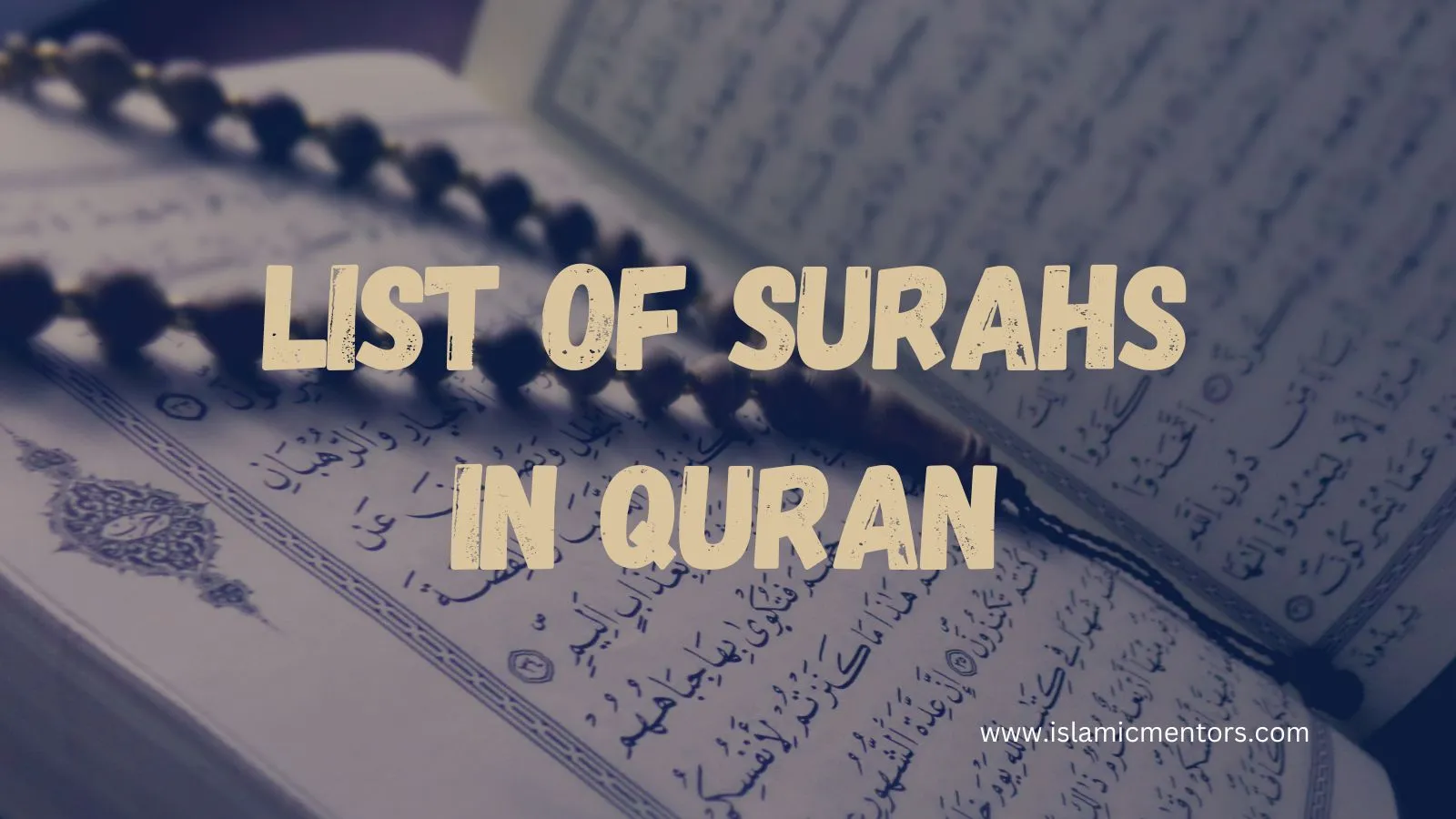 list of surahs in quran