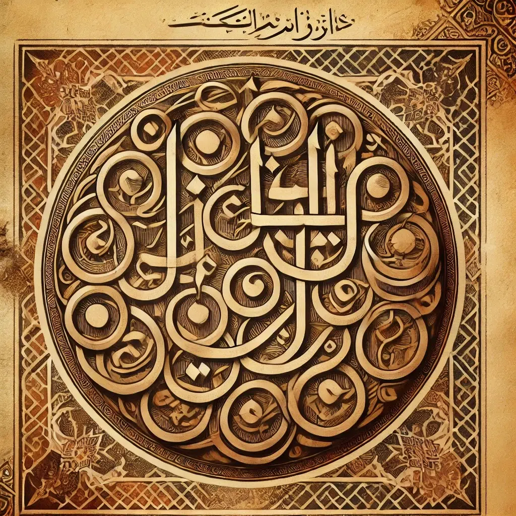 Here is an artistic representation of Maghrebi Script, showcasing its rounded and looping letters, traditionally used in North African Quranic manuscripts. 